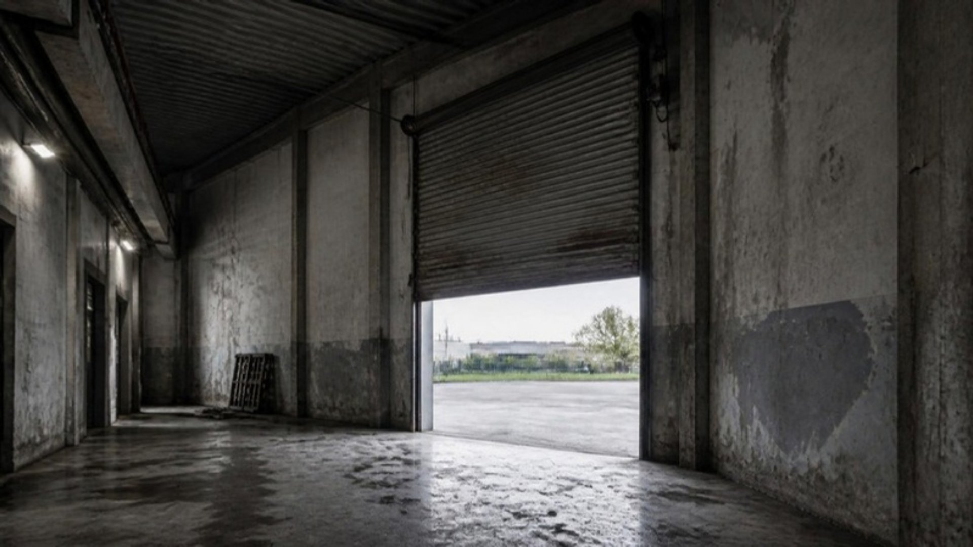 Gewerbehalle vor der Renovierung